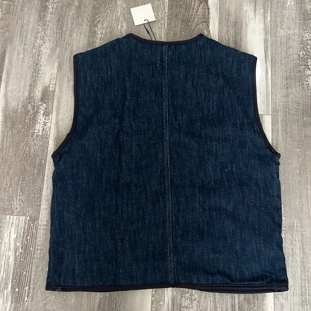 Zara Denim Puffer Vest Limited Edition